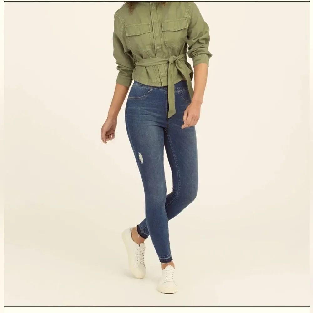 Spanx Distressed Denim Legging Jegging